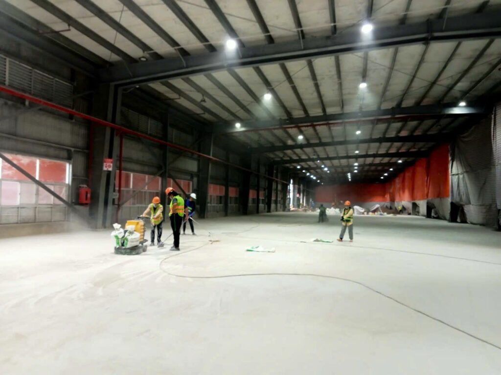 Thi công ép cọc, sàn bê tông sửa chữa kho tại nhà máy Kyung Shin VietNam