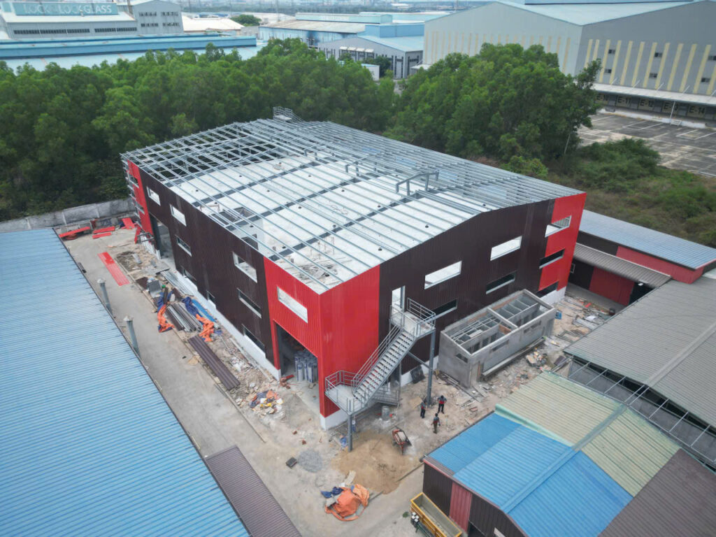 Thi công nhà xưởng Công trình nhà máy KIMSCOOK II